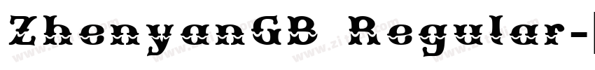 ZhenyanGB Regular字体转换